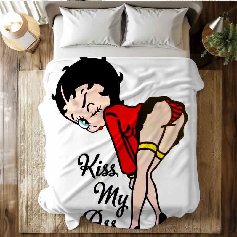 Betty Boop Super Soft Fleece Plush Throw Blanket for Couch Bed Sofa