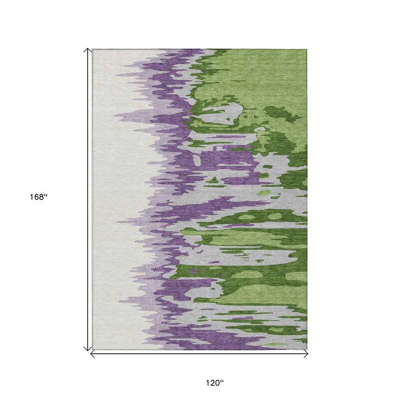 HomeRoots Abstract Transitional Rectangle Outdoor Rug
