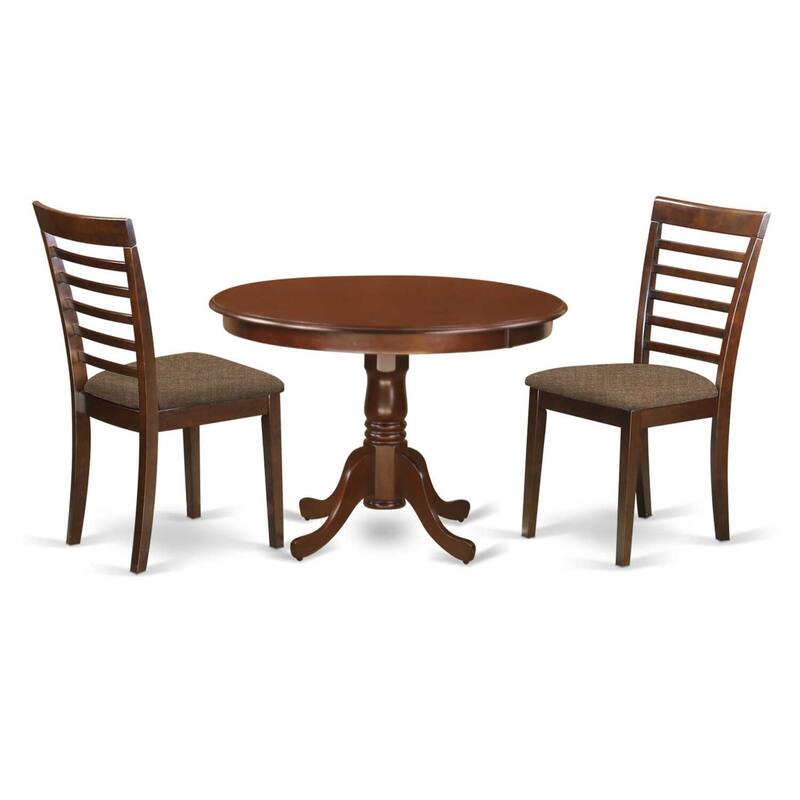 Round Kitchen Table Set with 4 Chairs - Modern Dinette Table & Wood Dining Set
