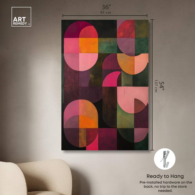 Bauhaus Romance Canvas by Art Remedy, Gallery Wrapped