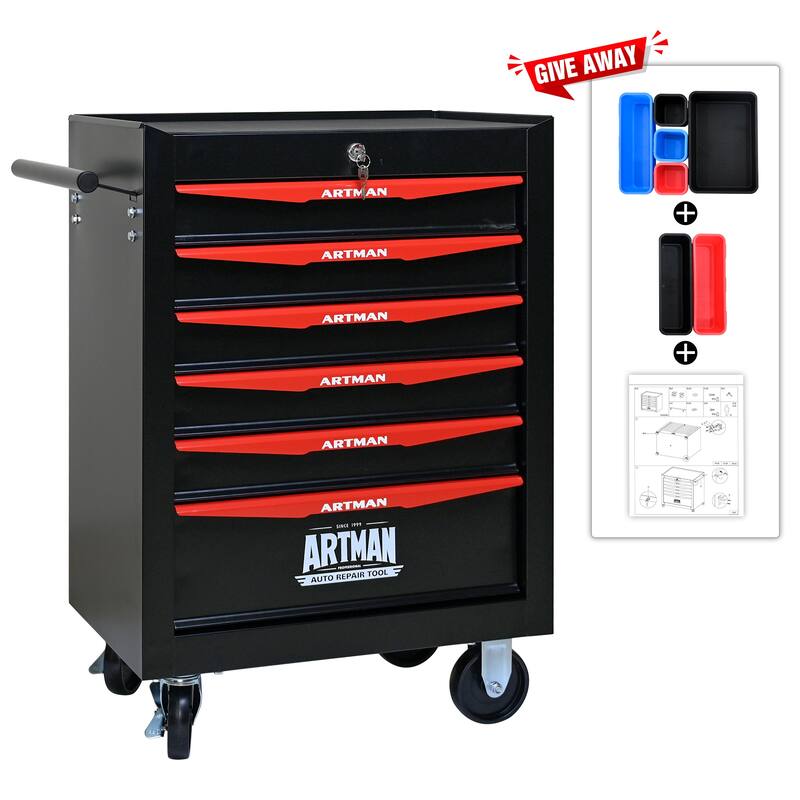 20" Rolling Metal Tool Chest with 6 Drawers for Garage & Workshop