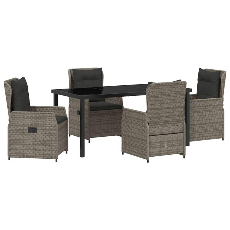 vidaXL Garden Dining Set Poly Rattan