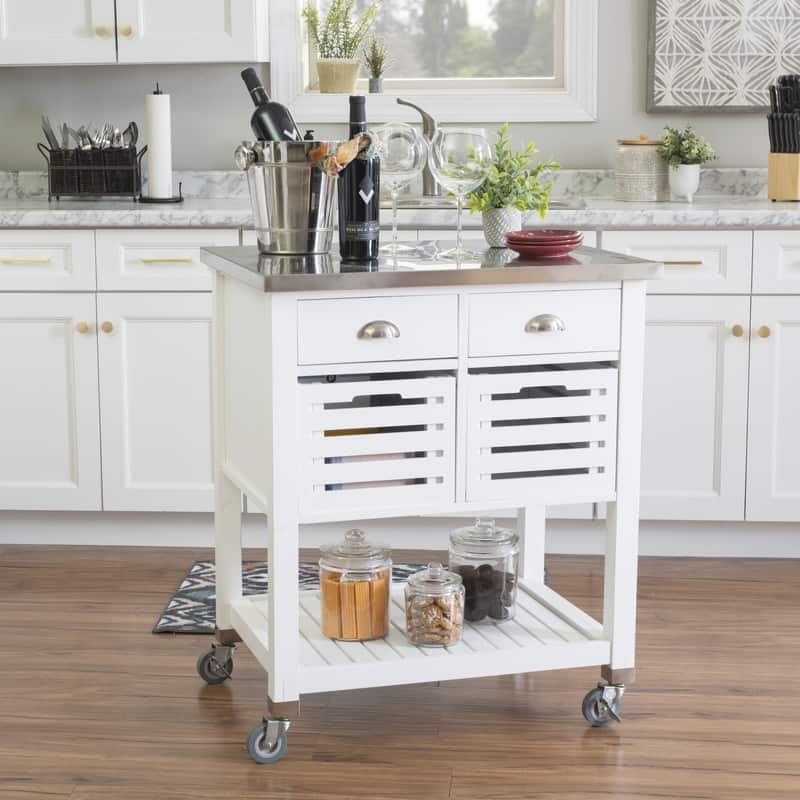 Eileen Rolling Kitchen Cart with Storage