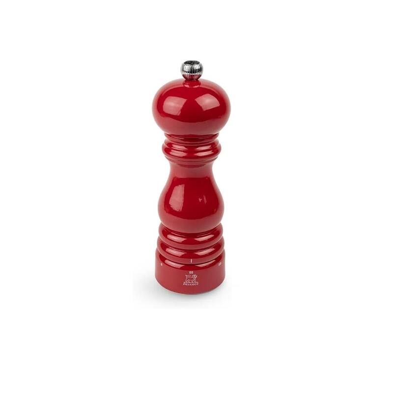 Peugeot Paris u'Select Zirlion Salt Mill, Passion Red, 7 inch, Adjustable Grind - Passion Red - 1 Piece