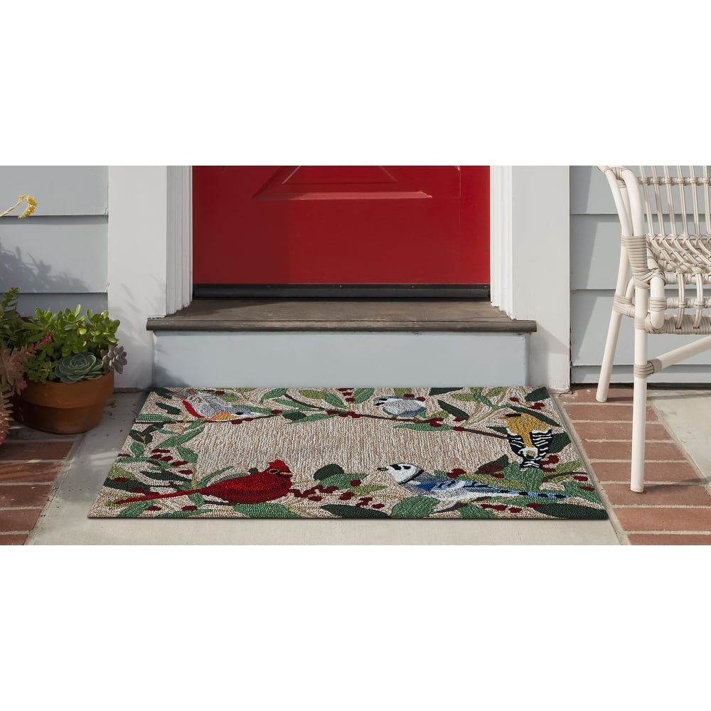 Liora Manne Frontporch Bird Border Indoor/Outdoor Rug