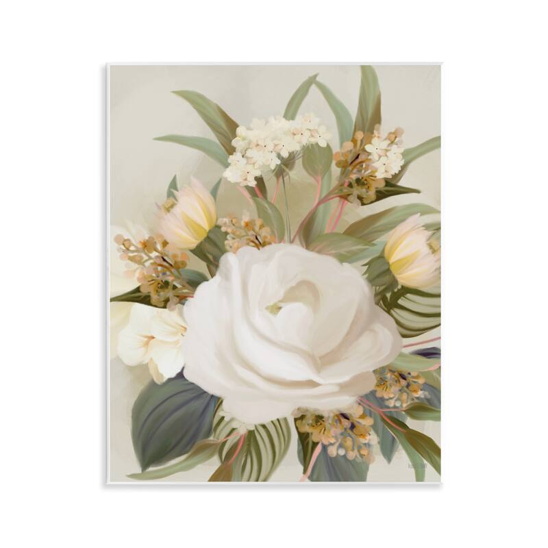 Stupell Charming Soft Rose Bundle Wall Plaque Art Design By House Fenway - 11 x 14
