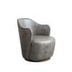 preview thumbnail 5 of 5, Faux Leather Upholstered Swivel Chair, Grey - 24.4"L x 27.8"W x 30.3"H