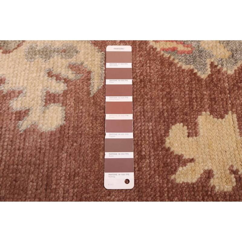 ECARPETGALLERY Hand-knotted Modern Oushak Brown Wool Rug - 7'10 x 10'1
