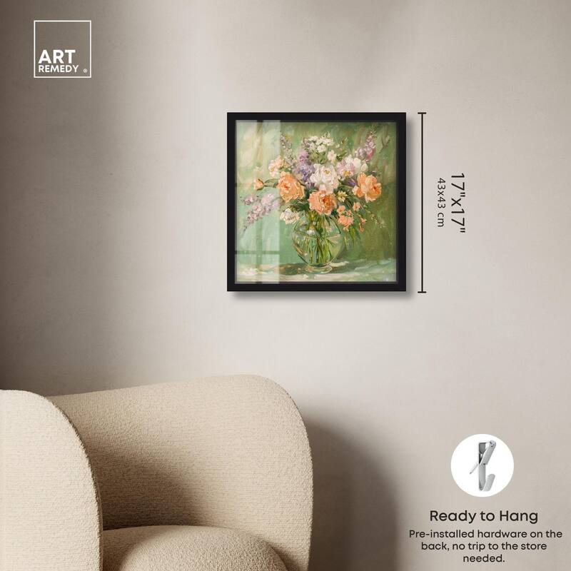 Vase and Greenery Shadowbox by Art Remedy