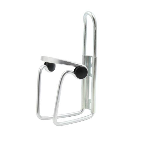 Aluminum Alloy Bicycle Cycling Drink Water Bottle Cup Holder Mount Cage Bracket - Silver Tone