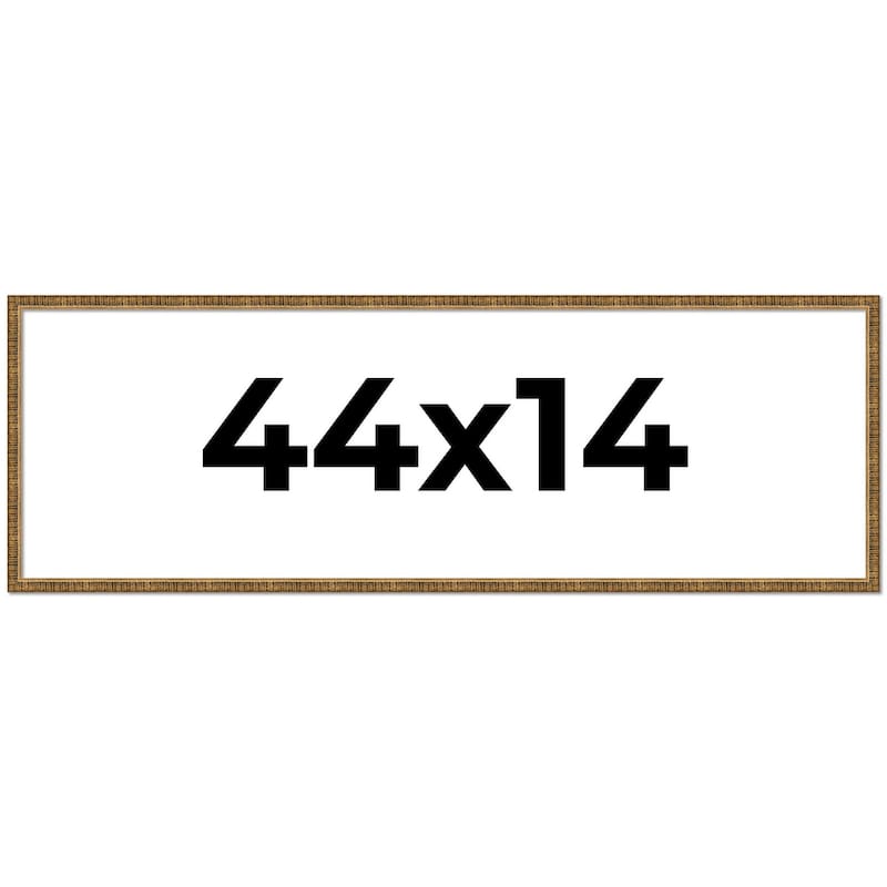 44x14 Frame Gold Solid Wood Picture Frame - Complete Modern Photo