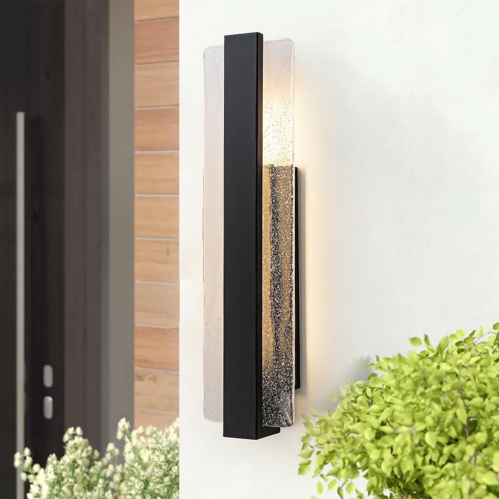 23" Modern Led Wall Sconce with Bulbble Glass