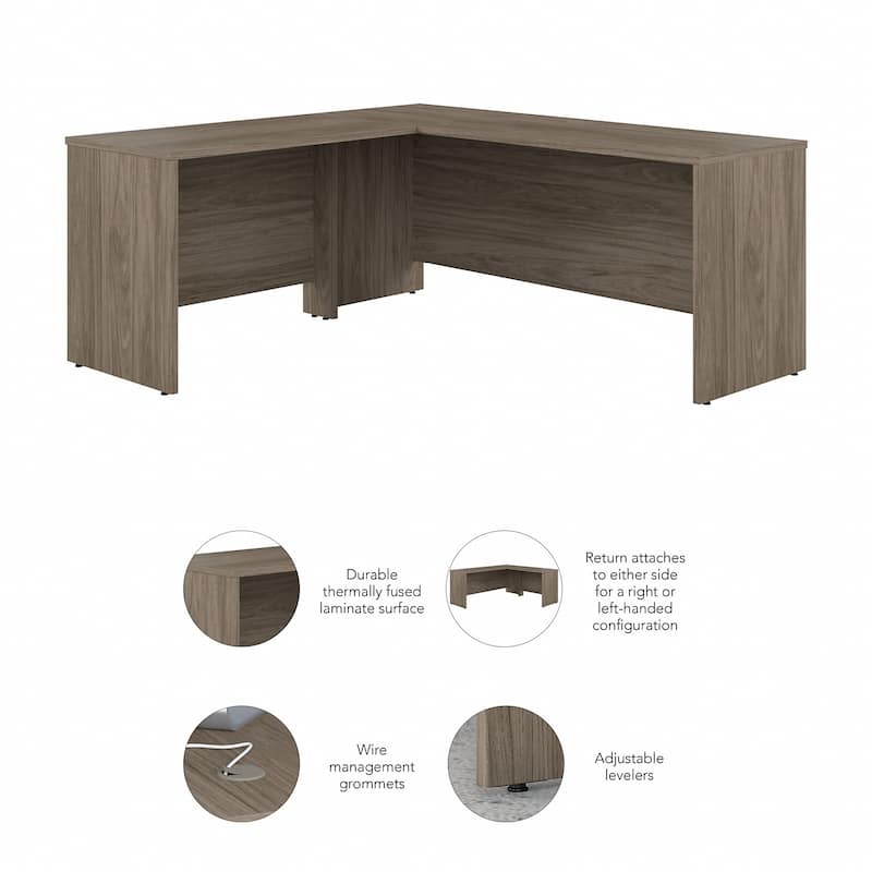 Studio C 72W x 24D L Shaped Desk with 42W Return by Bush Furniture