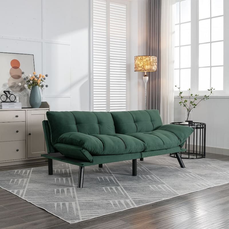 Modern Upholstered 2-Seater Sofa Bed with Adjustable Backrest and Armrests - 70:l