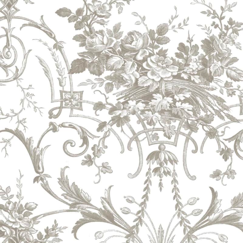 Laura Ashley Tuileries Dark Dove Grey Wallpaper