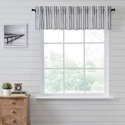 Sawyer Mill Black Ticking Stripe Valance 16x90 - M