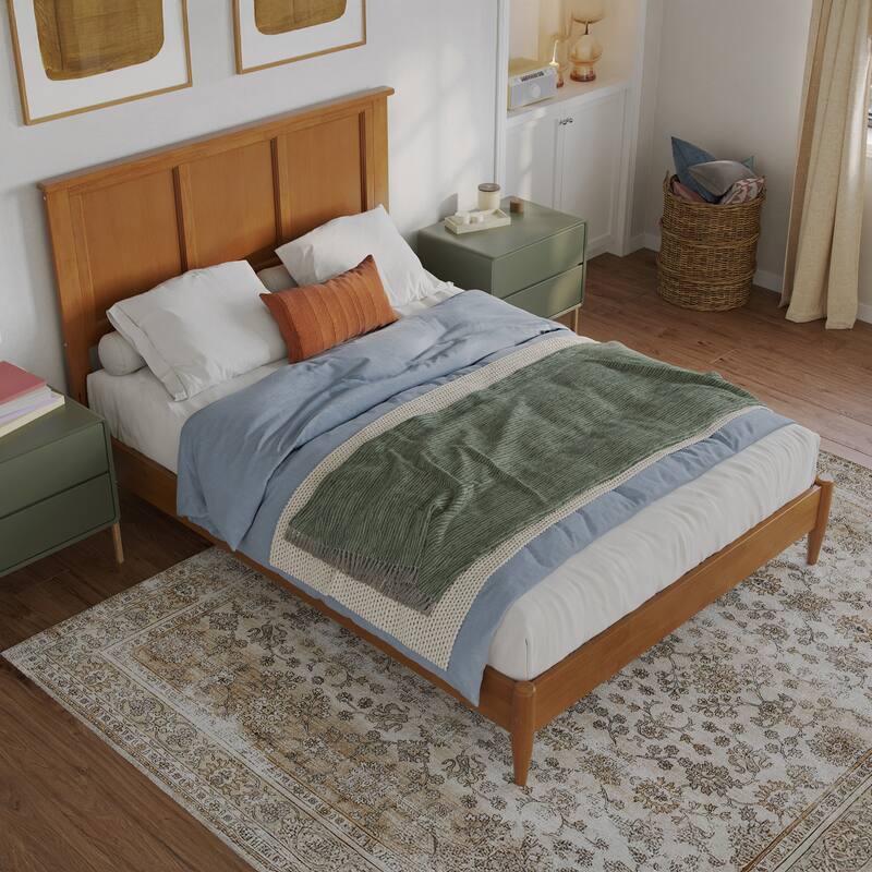 Charlotte Solid Wood Low Profile Platform Bed