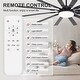 preview thumbnail 36 of 93, 48"/52"/60"/72" Modern Black LED Ceiling Fan with Light Remote (3/5/6/8/12 Reversible Blades)