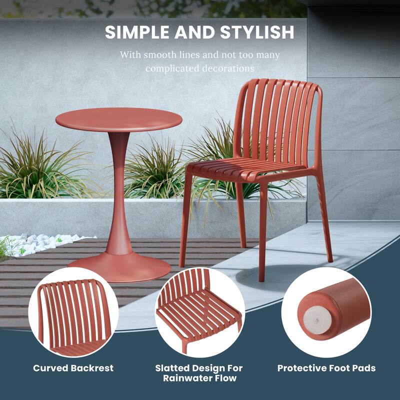 Frond and Form Modern 6-Person Outdoor Patio Rectangular Dining Set