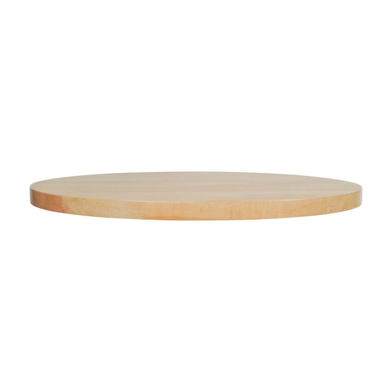 Commercial Solid Wood Tabletop with Support Bars for Indoor Use - 30"W x 30"D x 1.5"H