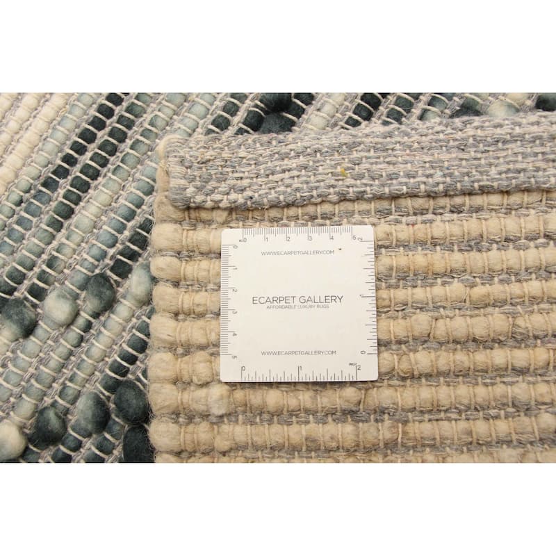 ECARPETGALLERY Braid weave Sienna Cream Wool Rug - 6'2 x 9'3