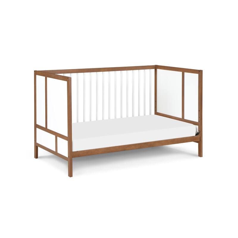Pixie Finn 3-in-1 Crib in Walnut/White - Walnut