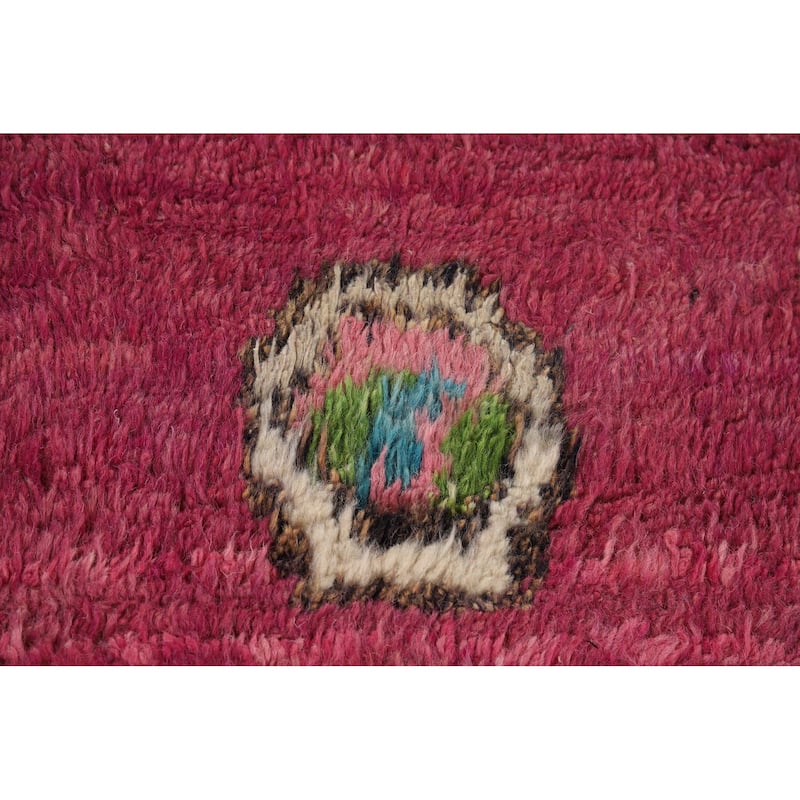 Moroccan Oriental Area Rug Hand-Knotted Geometric Wool Carpet - 8'10" x 10'6"