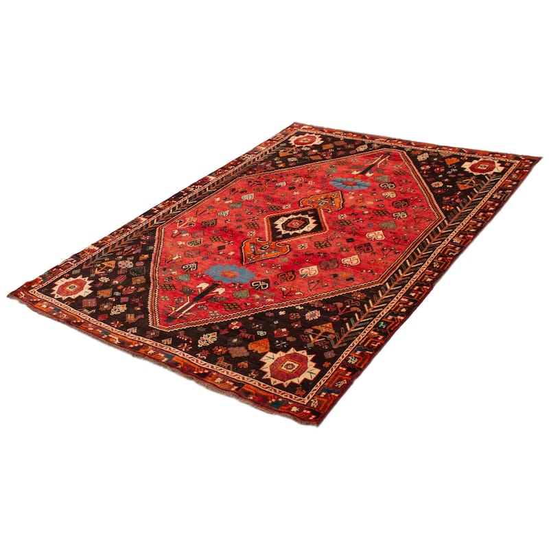 ECARPETGALLERY Hand-knotted Melis Red Wool Rug - 7'2 x 10'2