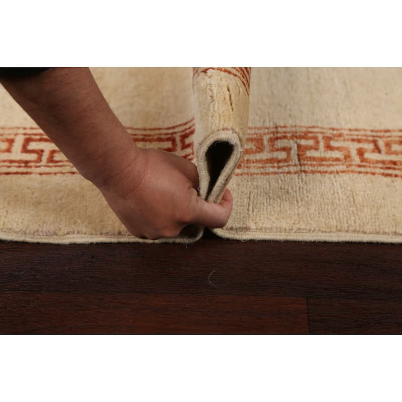 Bordered Geometric Gabbeh Kashkoli Oriental Area Rug Wool Hand-knotted - 3'0" x 5'2"
