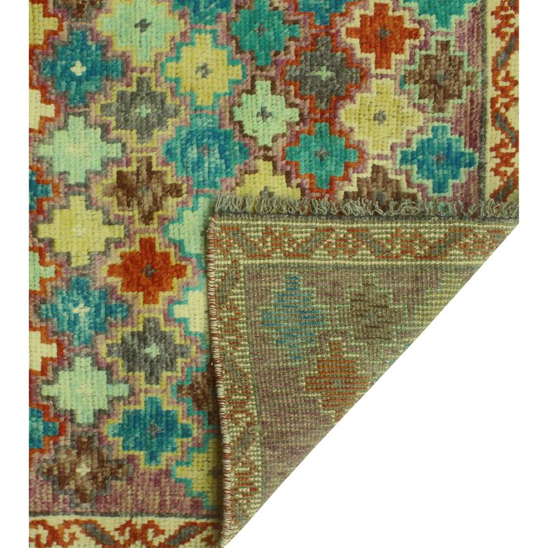 Noori Rug Balochi Khesraw Ivory/Purple Rug - 4'0" x 5'8"