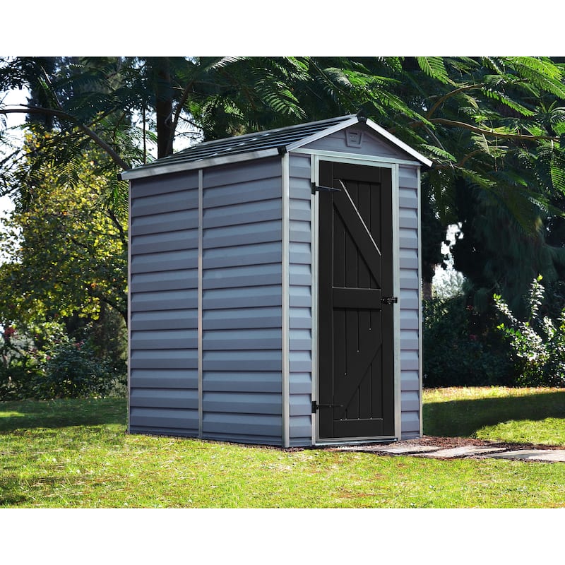 SkyLight D Dark Gray Deco Plastic Garden Outdoor Storage Shed