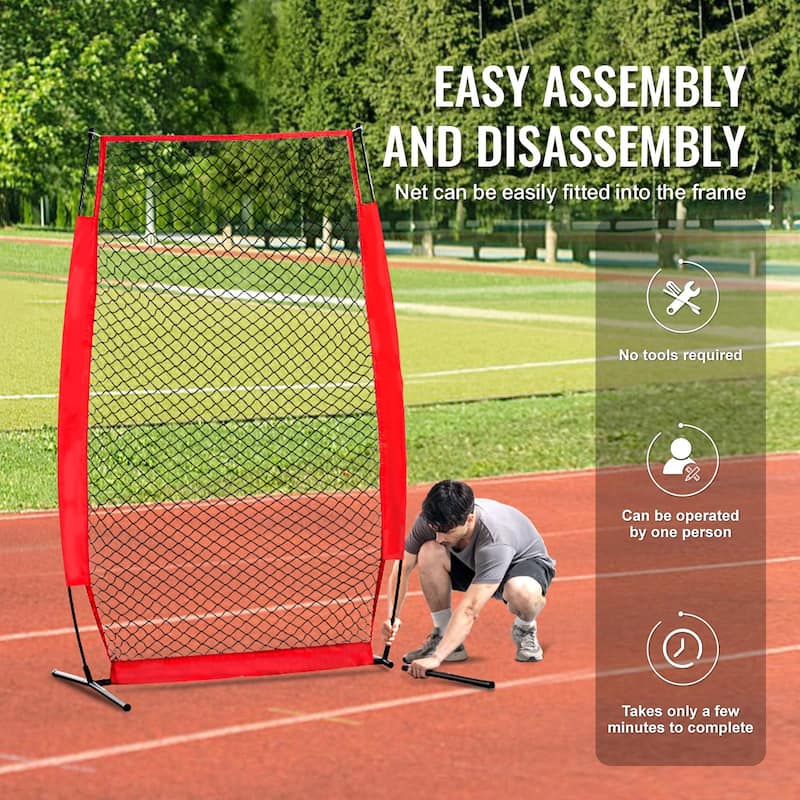 7 x 4 Feet Portable Baseball and Softball Body Protector Safety Screen with Carry Bag