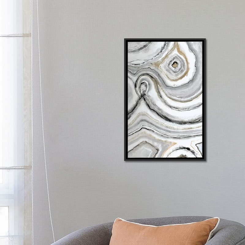 iCanvas "Shades Of Gray I" by Liz Jardine Framed Canvas Print