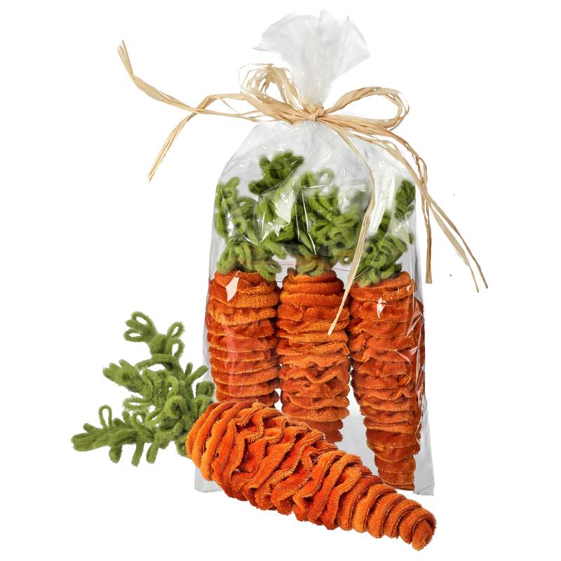 8" Velvet Carrot Set of 2