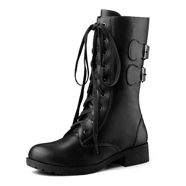 mid calf combat boot