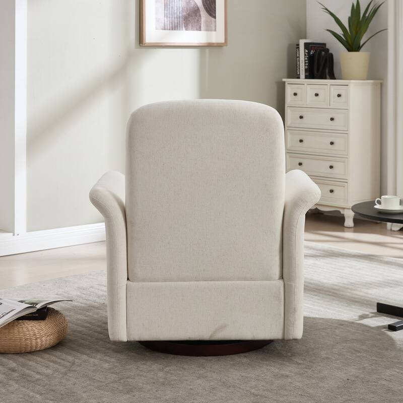 Modern Barrel Armchair with Wood Base