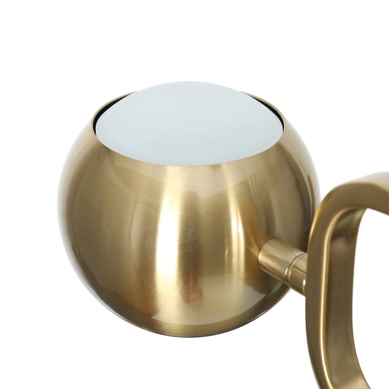 Modern 4-Light 31.5" Gold Brass LED Chandelier Metal Linear Island Lights for Dining Room