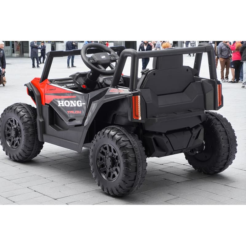 12V Kids Electric Ride On UTV Car with Remote Control, Battery Powered Toy Vehicle with Seat Belt & LED Lights, Ages 3-6