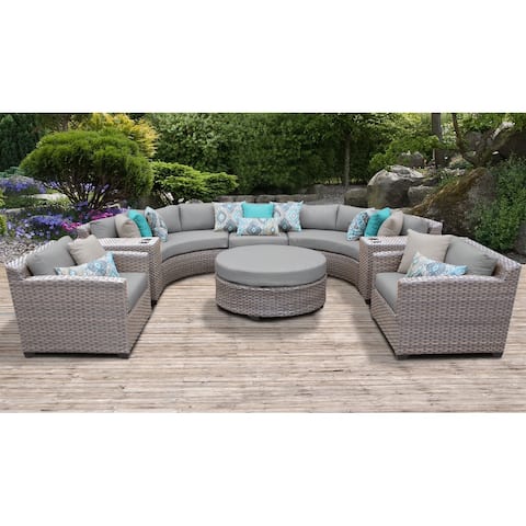 Florence 8-piece Outdoor Brown Wicker Patio Furniture Set