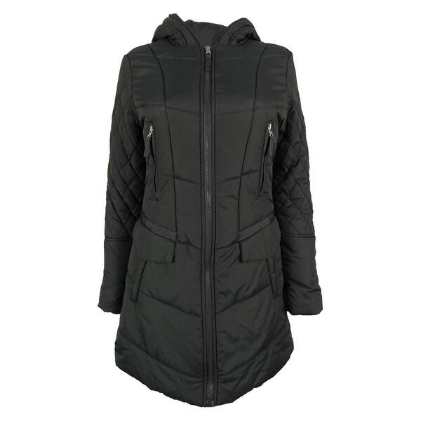 Shop Maralyn Me Women S Long Hooded Puffer Coat Concrete M Free Shipping On Orders Over 45 Overstock 15876710
