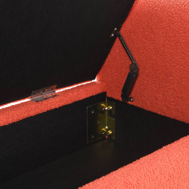 Luxury Oversized Footrest Stool with Hidden Storage Compartment Comfy Window Vanity Bench