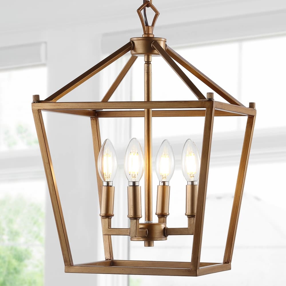 Marion Lantern Metal LED Pendant, by JONATHAN Y