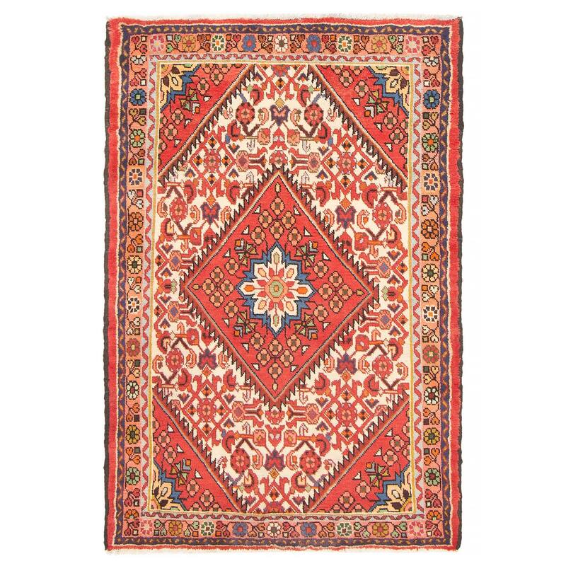 ECARPETGALLERY Hand-knotted Andelz Cream Wool Rug - 3'3 x 5'0