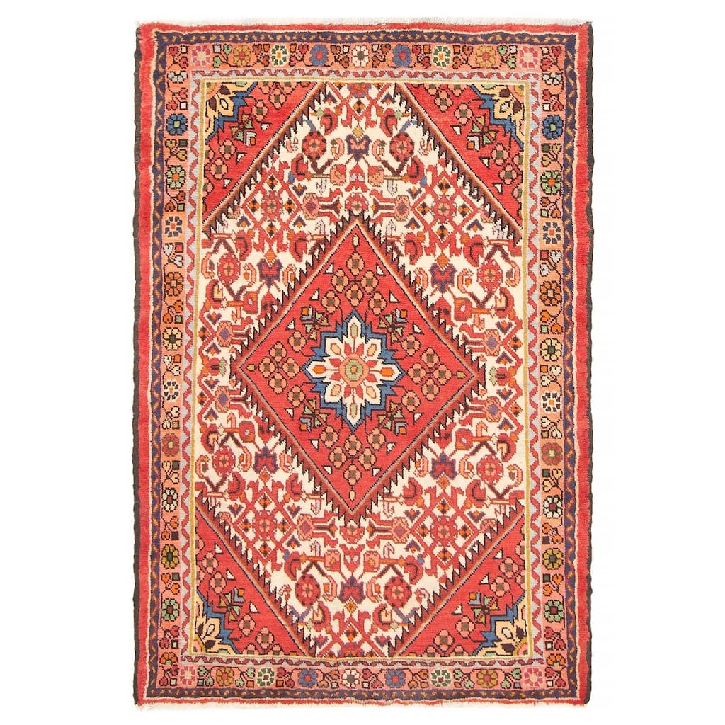 ECARPETGALLERY Hand-knotted Andelz Cream Wool Rug - 3'3 x 5'0