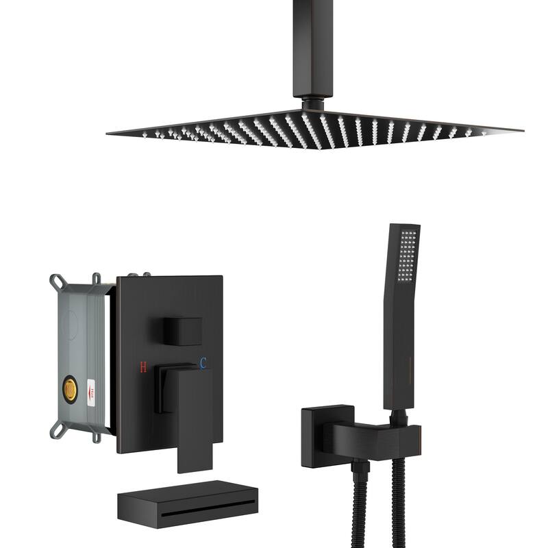 Minimalist Wall Mounted Square Shower System