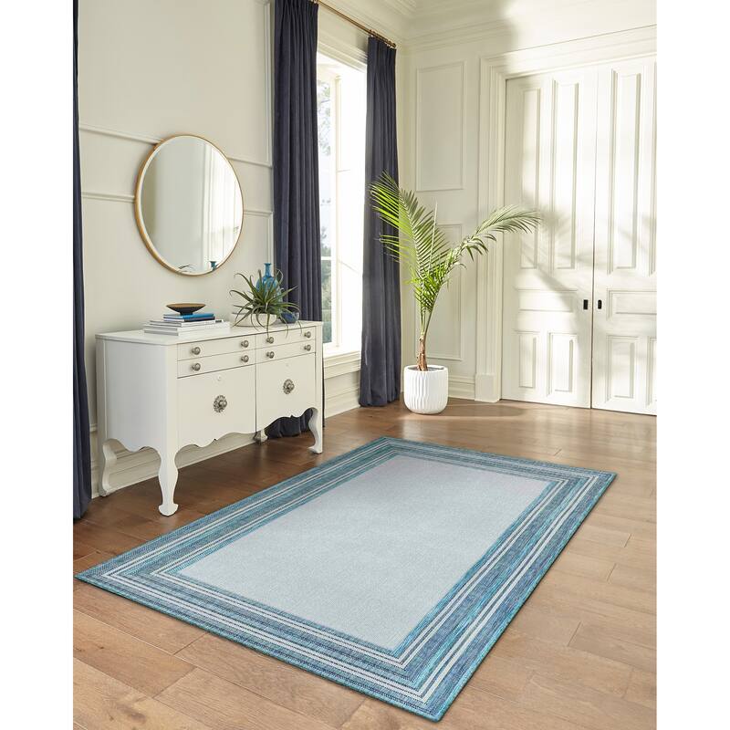 Liora Manne Carmel Multi Border Indoor/ Outdoor Area Rug