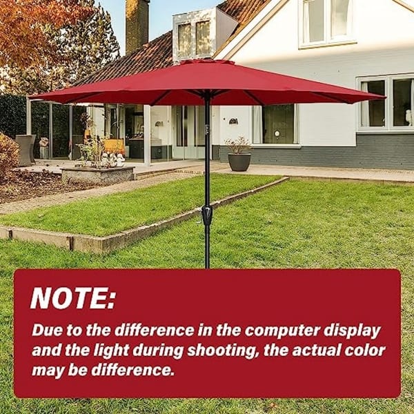 15 ft rectangular patio umbrella with solar lights Rectangle Solar LED Cantilever Patio Umbrella 9 x12 ft main image 1
