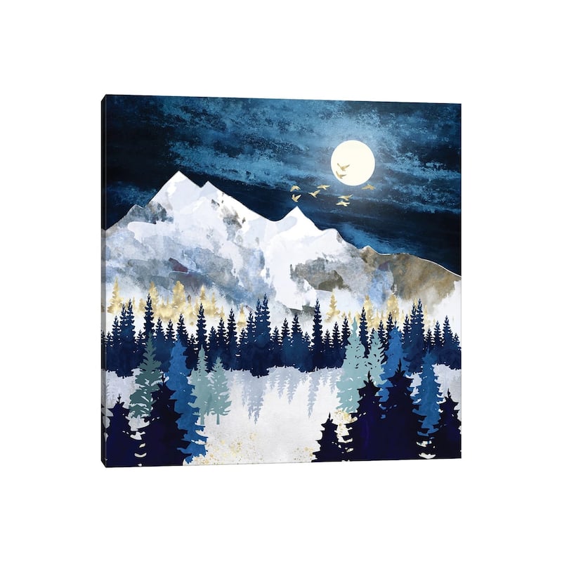iCanvas "Moonlit Snow" by SpaceFrog Designs Canvas Print