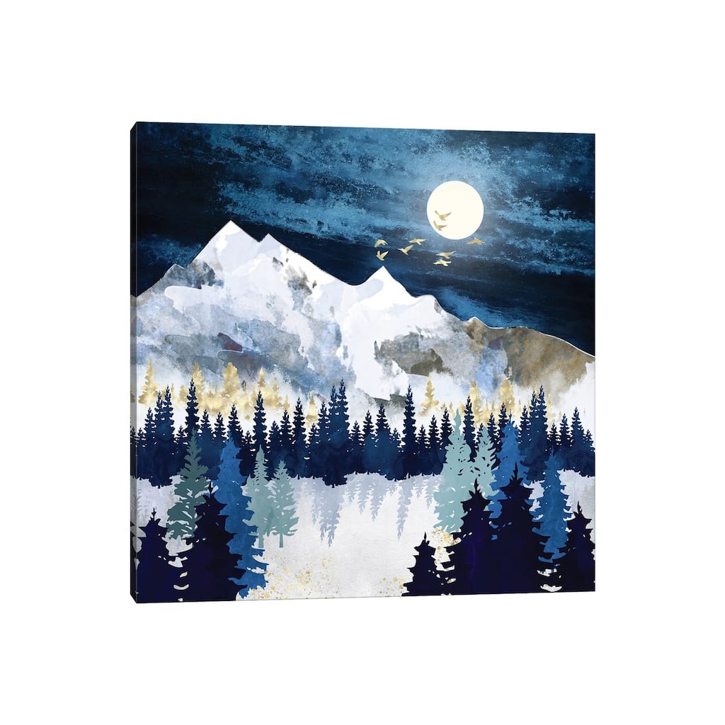 iCanvas "Moonlit Snow" by SpaceFrog Designs Canvas Print