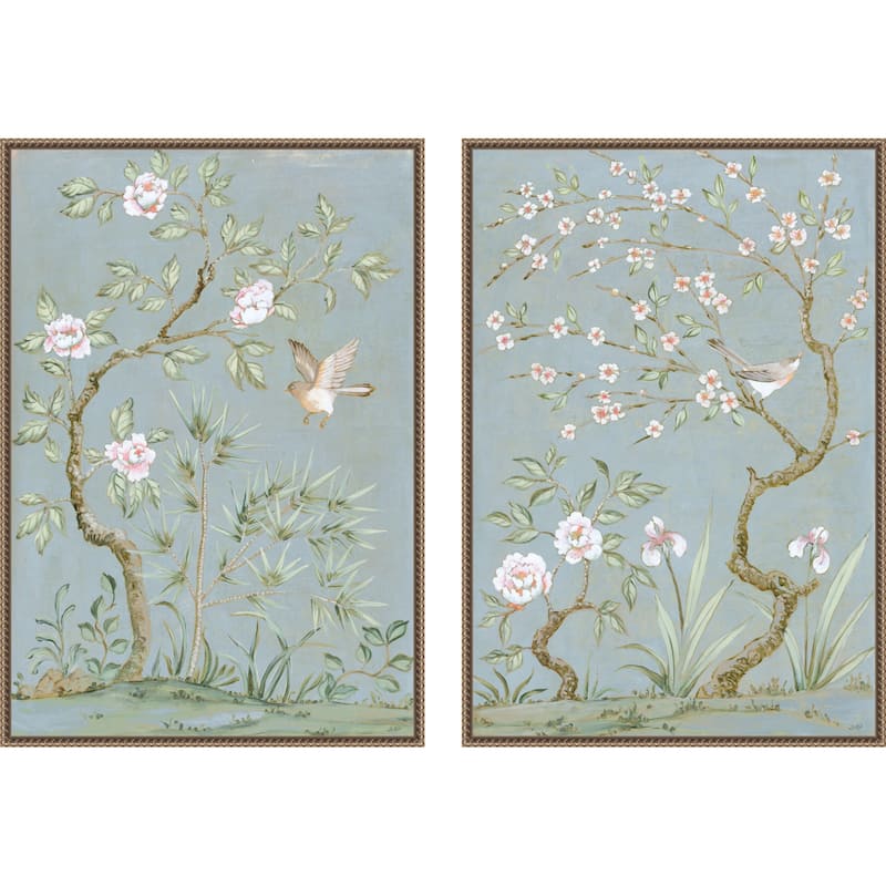 Amanti Art Spring Mural No 1. & No. 2 - 2 Piece by Julia Purinton Framed Canvas Wall Art